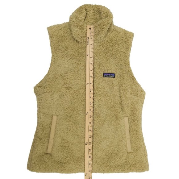 Patagonia Los Gatos Vest Womens Size M High Pile Fleece Full Zip Khaki 25215 - Picture 5 of 12
